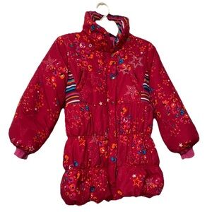 Me Too Girls Size 6 Puffer Winter Pink Coat Excellent Condition